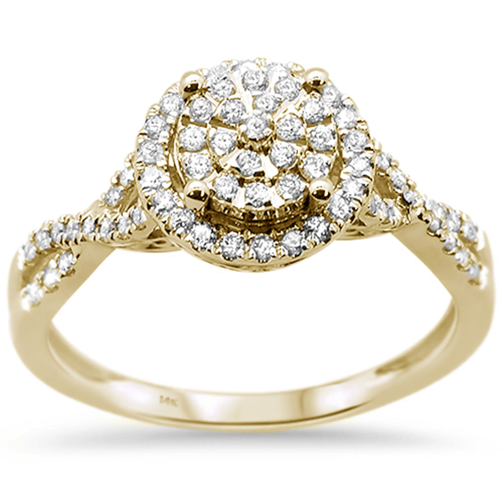 ''SPECIAL! .31ct 14k Yellow GOLD Round Diamond Engagement Wedding Ring Size 6.5''