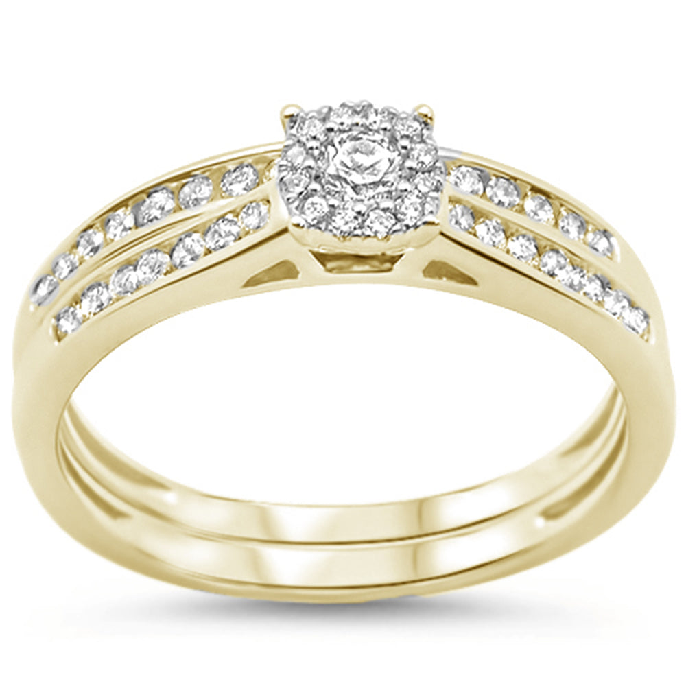 ''SPECIAL! .37ct 14k Yellow GOLD Diamond Engagement Ring Bridal Set Size 6.5''