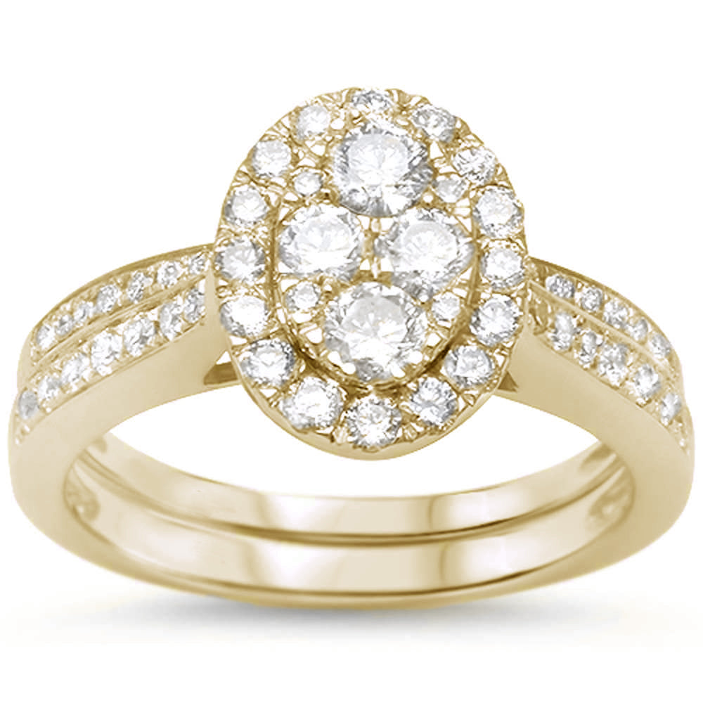 ''SPECIAL! 1.05ct 10k Yellow Gold DIAMOND Engagement Wedding Ring Bridal Set Size 6.5''