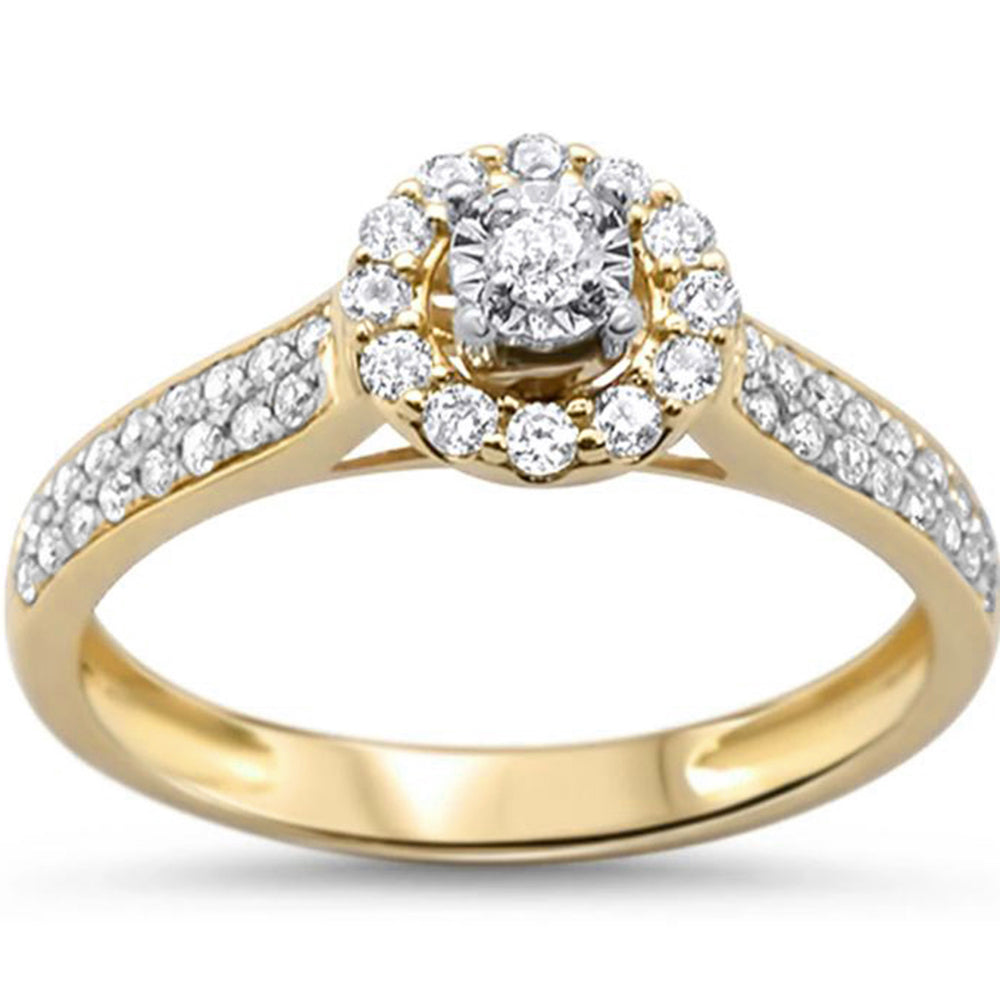 ''SPECIAL! .38ct G SI 14K Yellow Gold Round Diamond Engagement RING Size 6.5''