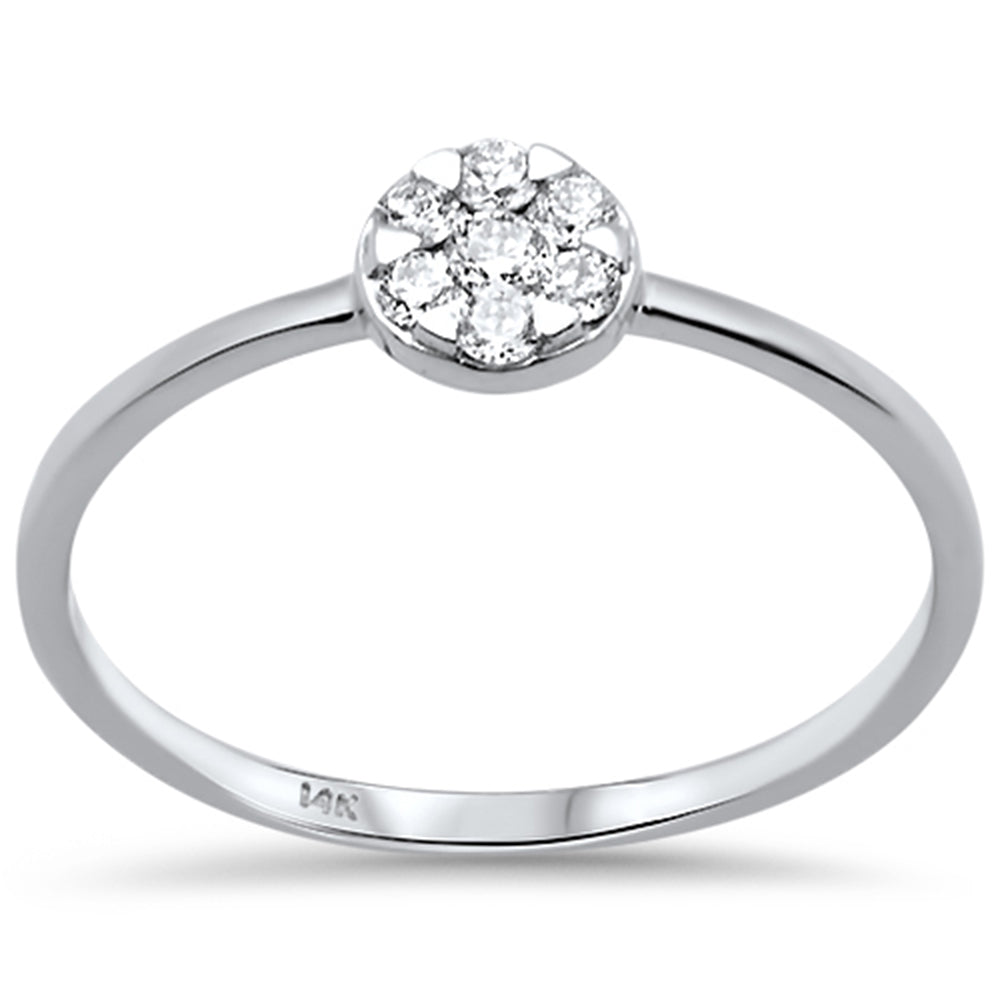 .17ct 14kt White Gold Round Diamond Solitaire Promise Engagement RING