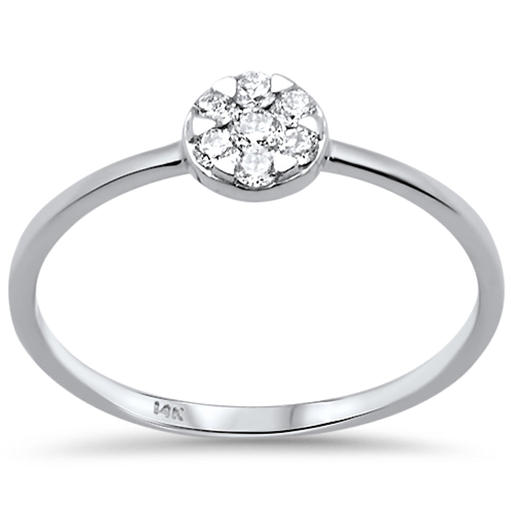 .17ct 14kt White Gold Round DIAMOND Solitaire Promise Engagement Ring