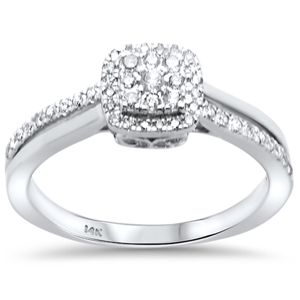 ''SPECIAL! .29ct 14kt White Gold Round DIAMOND Engagement Promise Ring Size 6.5''