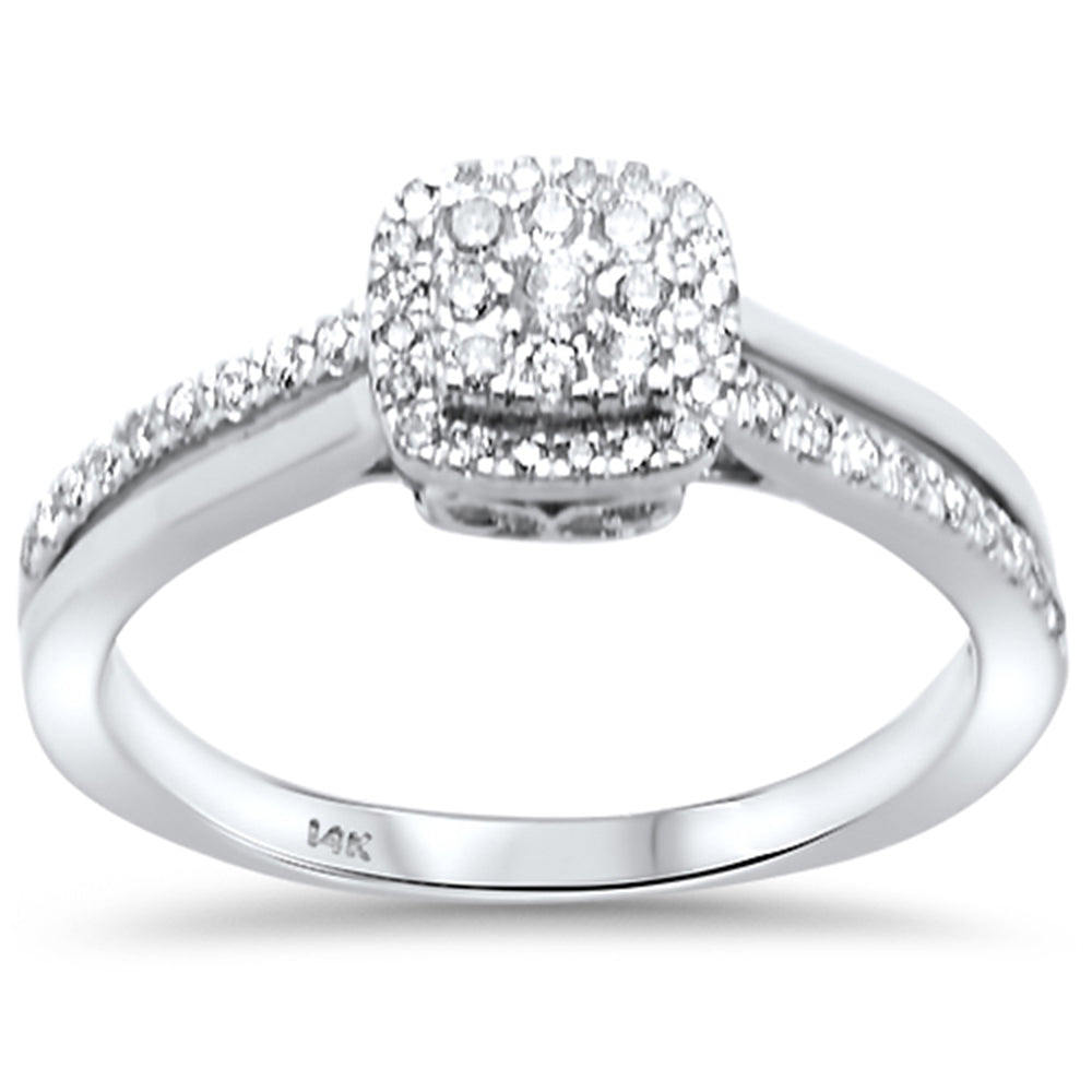 ''SPECIAL! .29ct 14kt White GOLD Round Diamond Engagement Promise Ring Size 6.5''