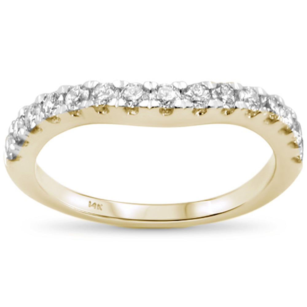 ''SPECIAL! .48ct 14k Yellow Gold Round DIAMOND Wedding Anniversary Band Ring Size 6.5''