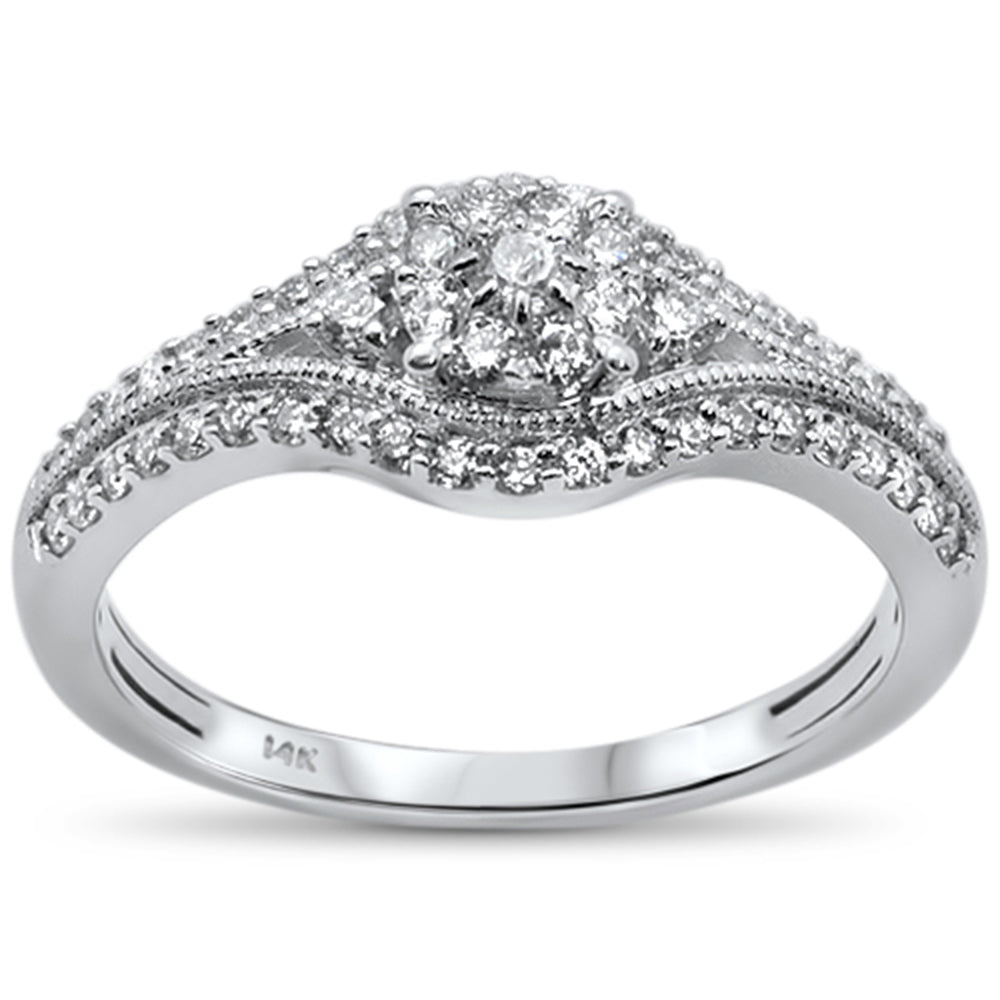 ''SPECIAL! .40ct 14k White Gold Round Diamond Engagement RING Size 6.5''