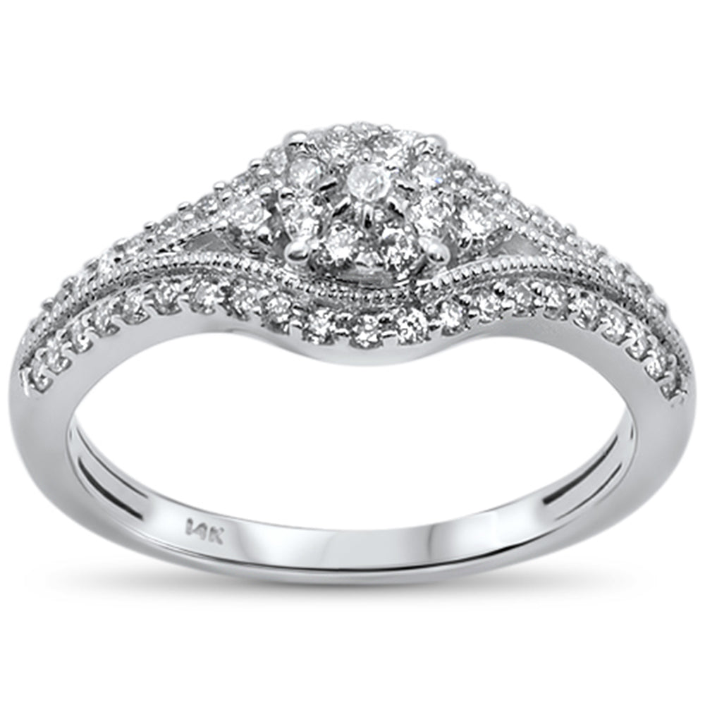 ''SPECIAL! .40ct 14k White GOLD Round Diamond Engagement Ring Size 6.5''