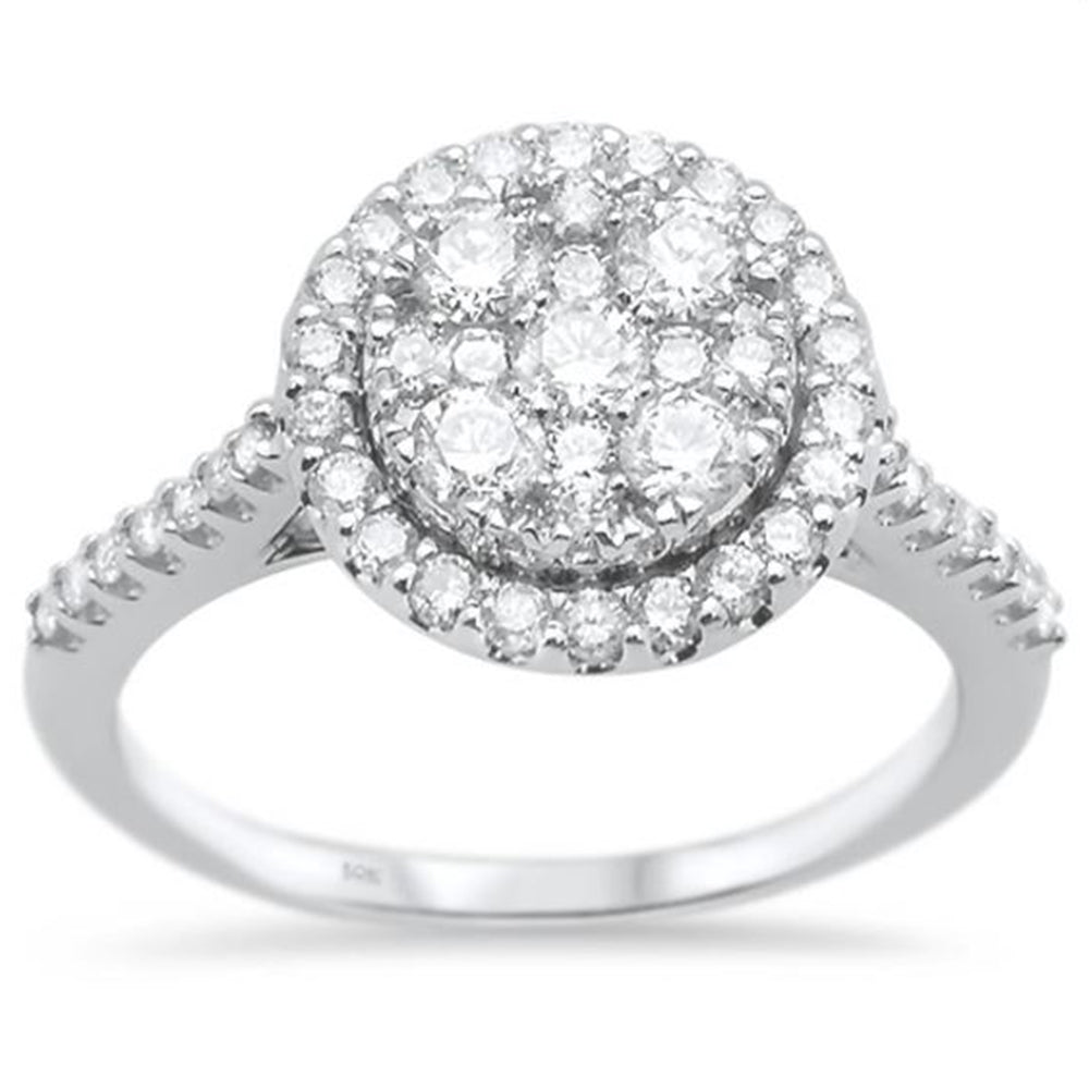 ''SPECIAL!.89ct 10k White GOLD Round Diamond Engagement Rinze 6.5''