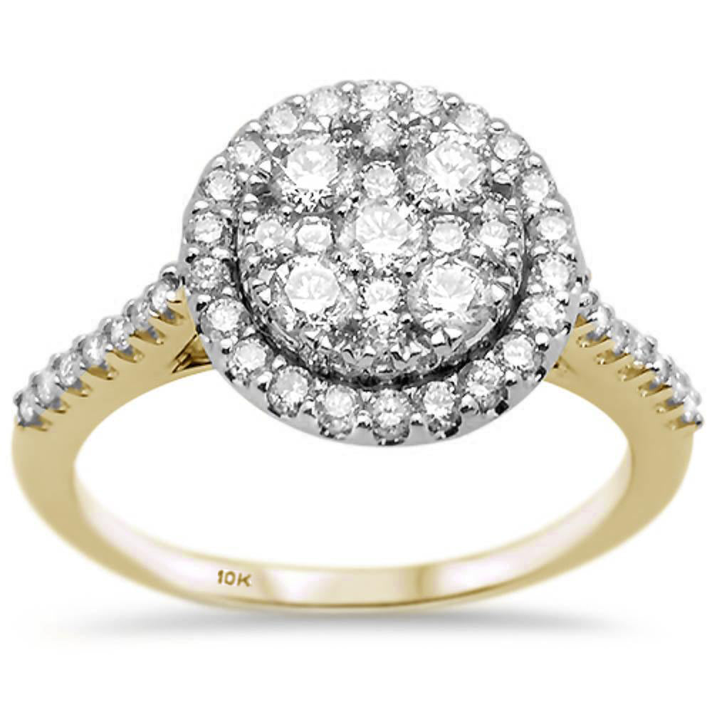 ''SPECIAL! .92ct 10K Yellow Gold Round Diamond Engagement RING Size 6.5''