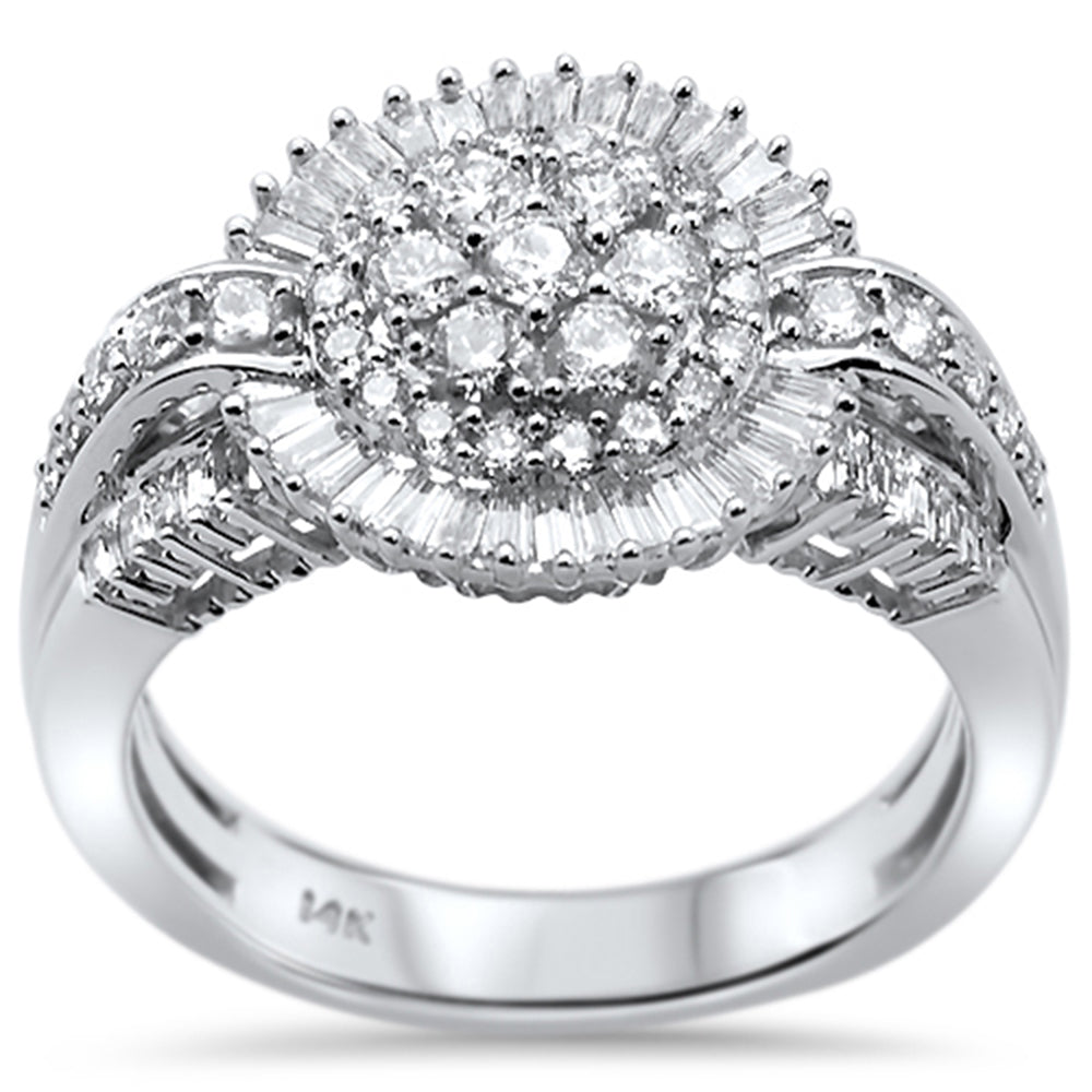 ''SPECIAL! .99ct 14k White Gold DIAMOND Engagement Fashion Ring Size 6.5''