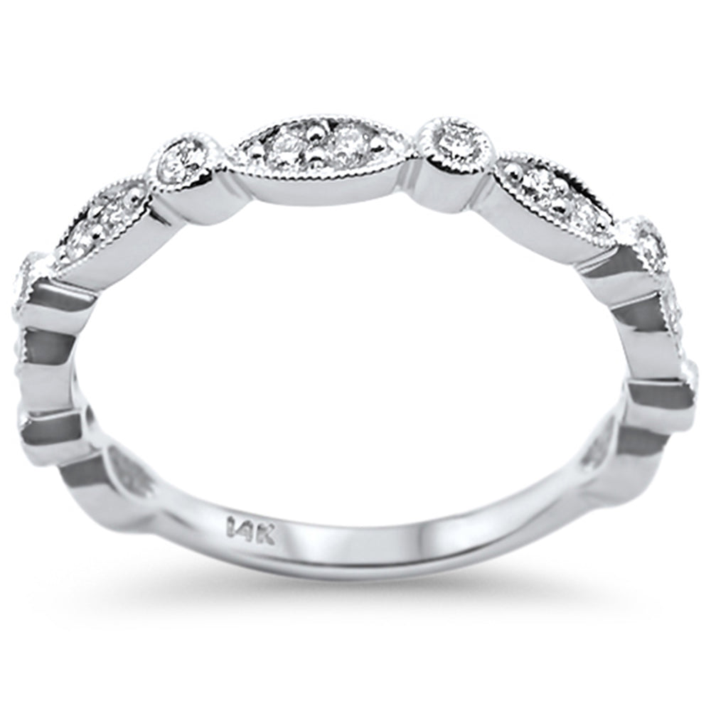 .26ct 14k White Gold Diamond Stackable Wedding Anniversary Band RING