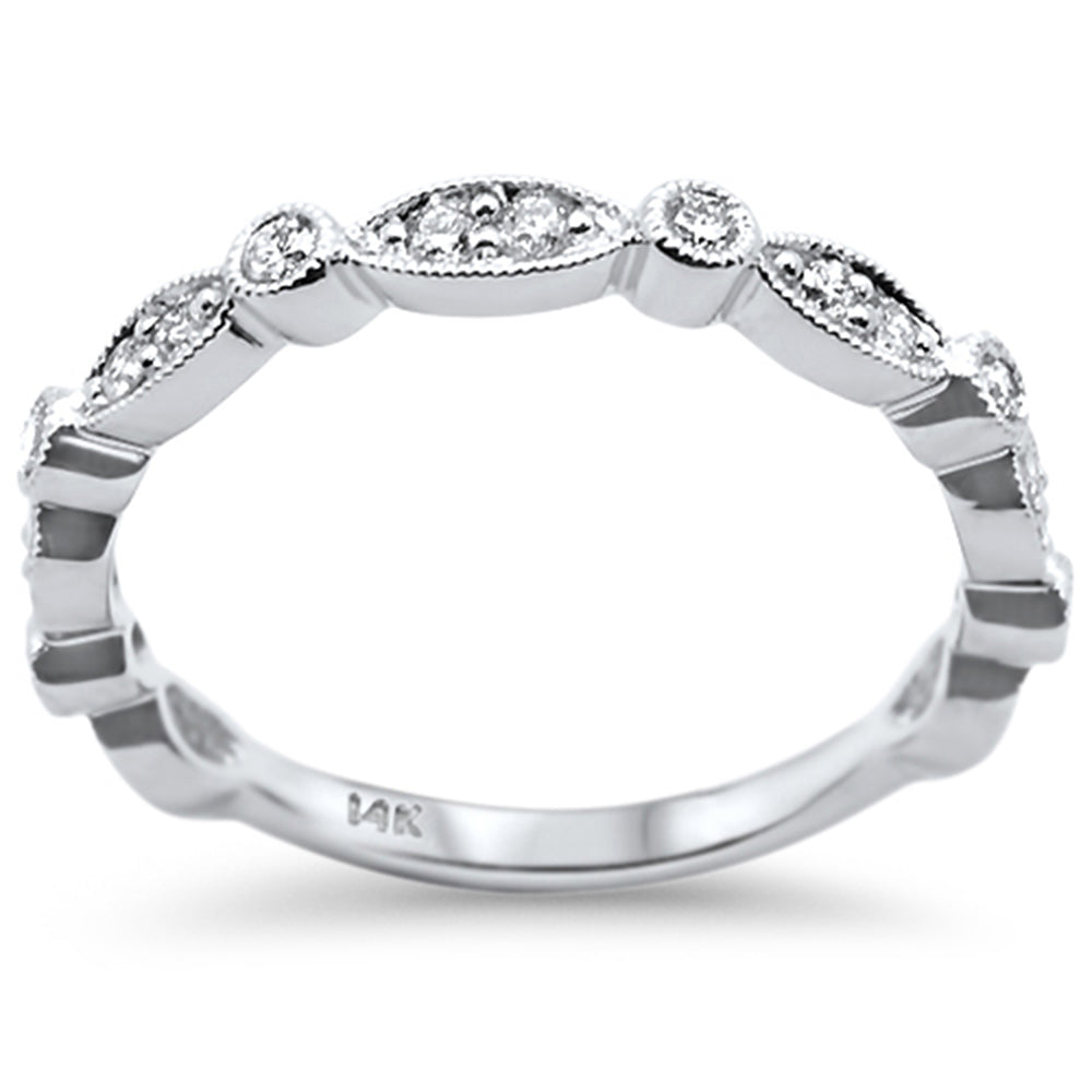 .26ct 14k White Gold Diamond Stackable WEDDING Anniversary Band Ring