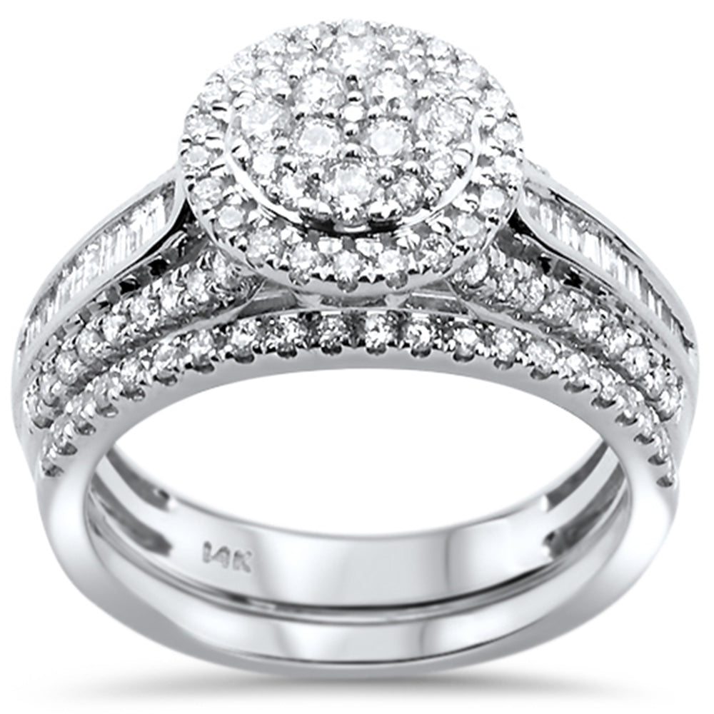 ''SPECIAL! .99ct 14k White Gold Diamond Round Diamond Engagement RING Bridal Set''