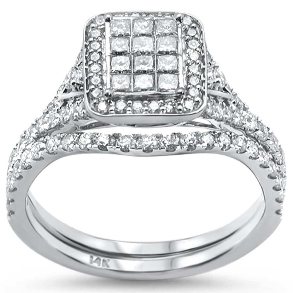 ''SPECIAL! 1.00ct 14k White GOLD Diamond Engagement Ring Bridal Set Size 6.5''