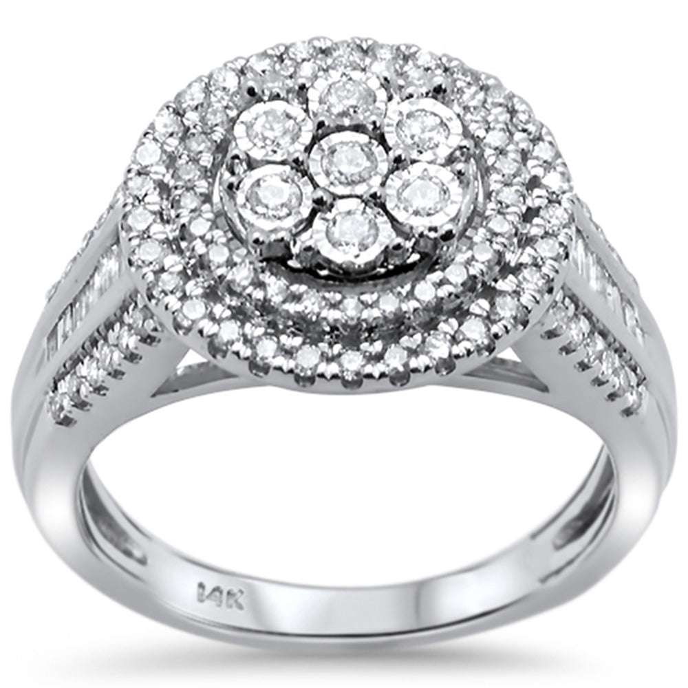 ''SPECIAL! .74ct 14k White Gold Round Diamond Engagement RING Size 6.5''