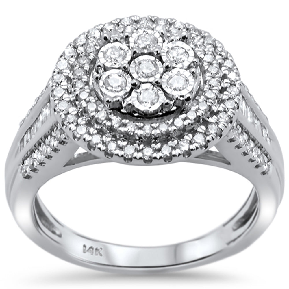 ''SPECIAL! .74ct 14k White Gold Round DIAMOND Engagement Ring Size 6.5''