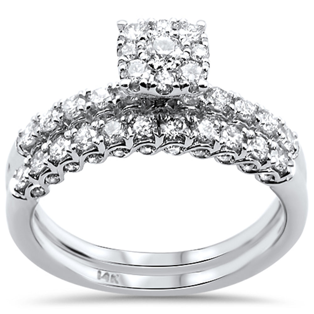 ''SPECIAL!1.0ct 14k White Gold Round Diamond Engagement RING Bridal Set Size 6.5''
