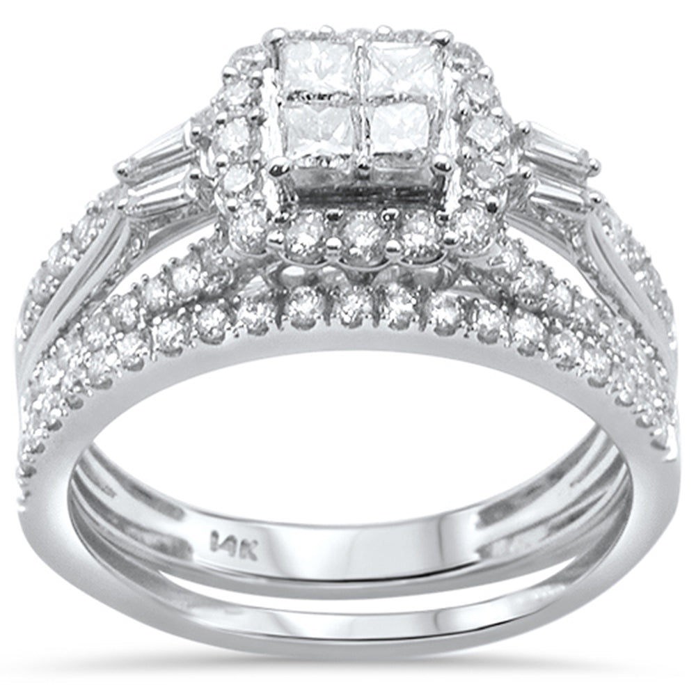 ''SPECIAL! 1.00ct 14k White Gold Diamond Engagement RING Bridal Set Size 6.5''