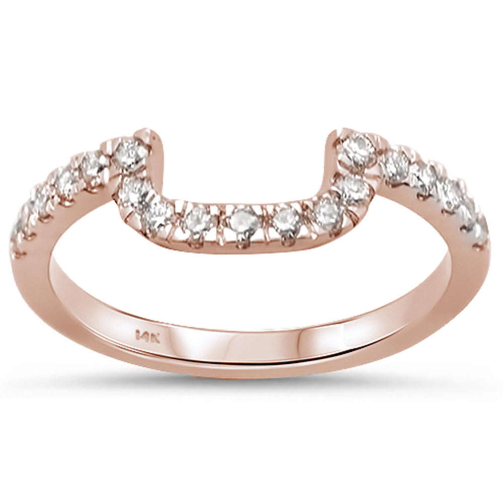 .32ct 14K Rose Gold Diamond Accent WEDDING Band Size 6.5
