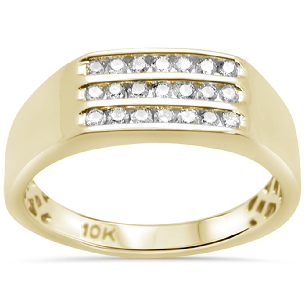 ''SPECIAL! .33ct 10K Yellow Gold Diamond Men's RING Band Size 10''