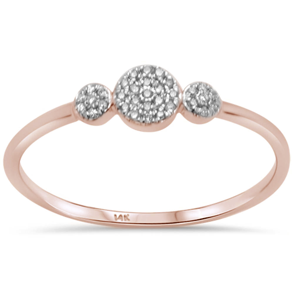 .06ct G SI 14K Rose Gold DIAMOND Ring Size 6.5
