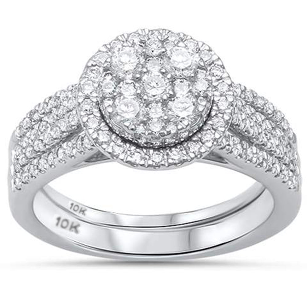 ''SPECIAL!1.09ct G SI 10kt White GOLD Diamond Engagement Bridal Set''