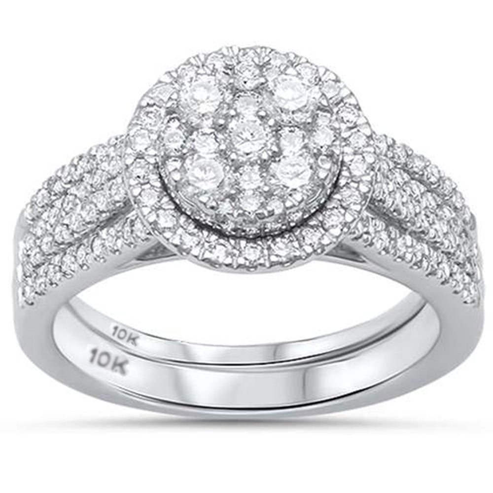 ''SPECIAL!1.09ct G SI 10kt White Gold DIAMOND Engagement Bridal Set''