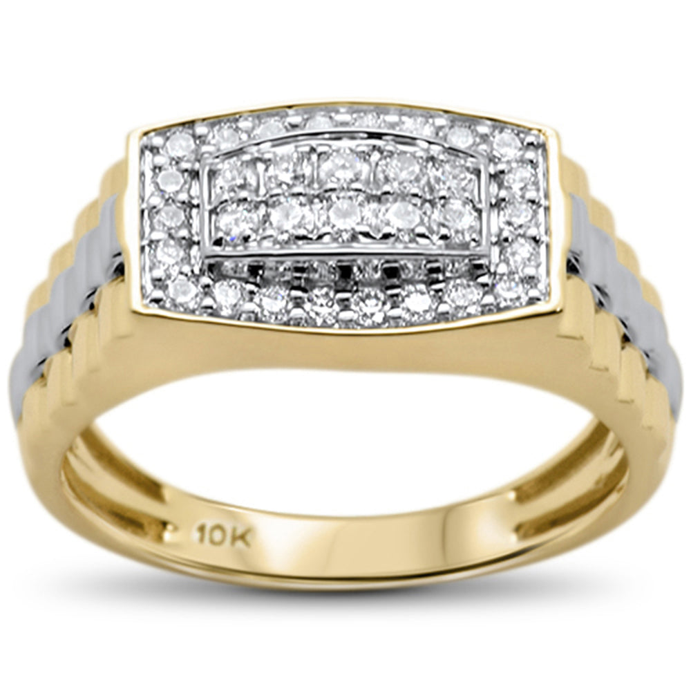 ''SPECIAL! .50ct F SI 10kt Yellow Gold DIAMOND Men's Band Ring Size 10''