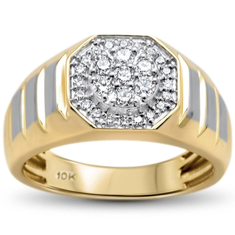 ''SPECIAL!.50ct F SI 10kt Yellow GOLD Diamond Men's Band Ring''