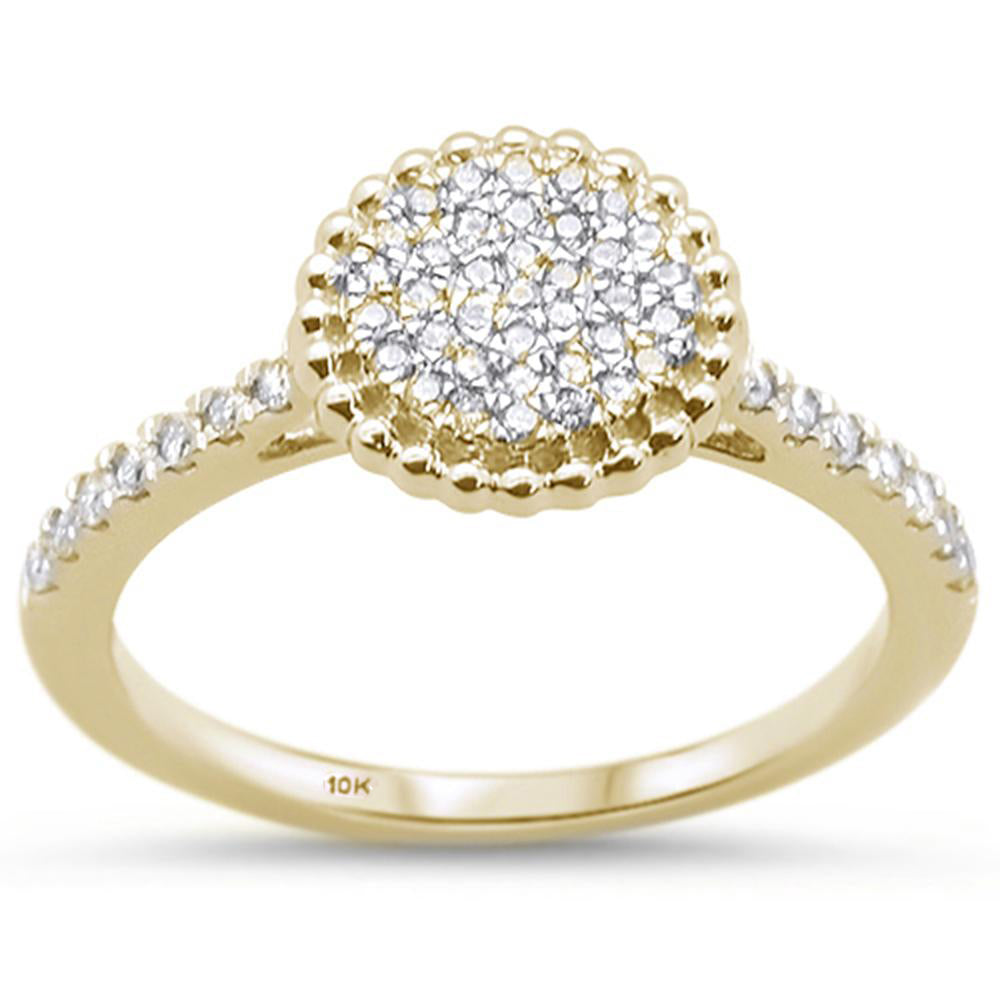 .25ct 10K Yellow Gold Diamond Round Engagement RING Size 6.5