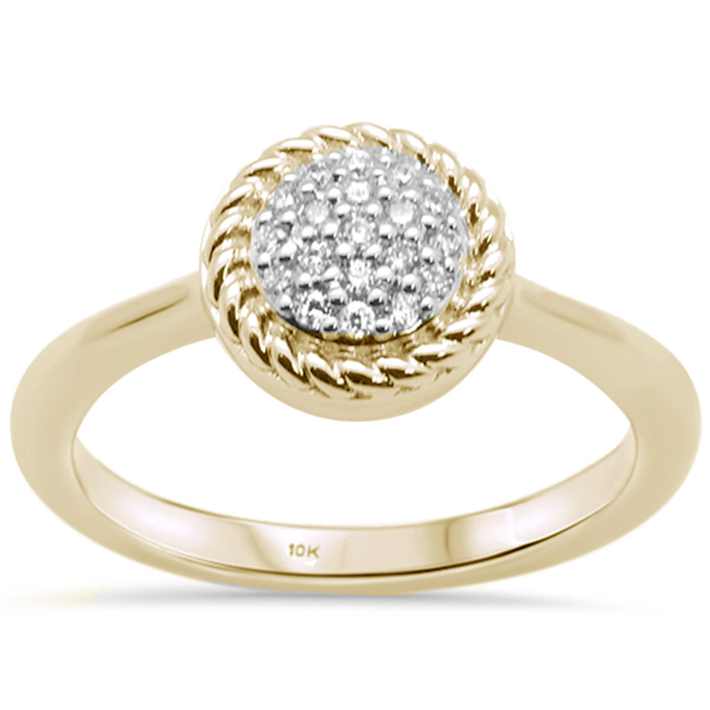 .12ct 10K Yellow Gold Round Diamond Engagement RING Size 6.5