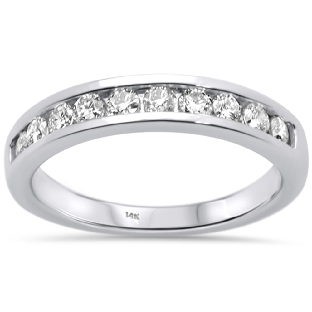 ''SPECIAL! .50ct 14K White Gold DIAMOND Men's Wedding Band Ring Size 10''