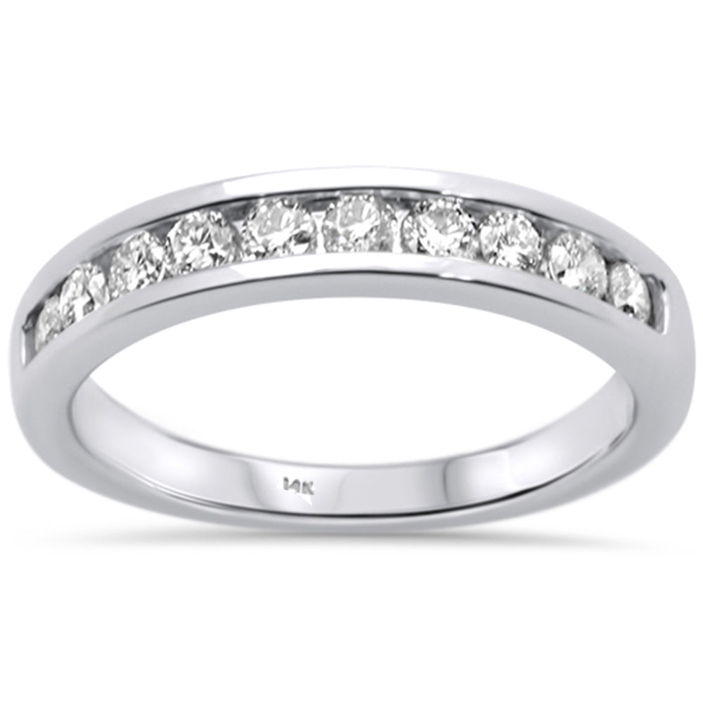 ''SPECIAL! .50ct 14K White GOLD Diamond Men's Wedding Band Ring Size 10''