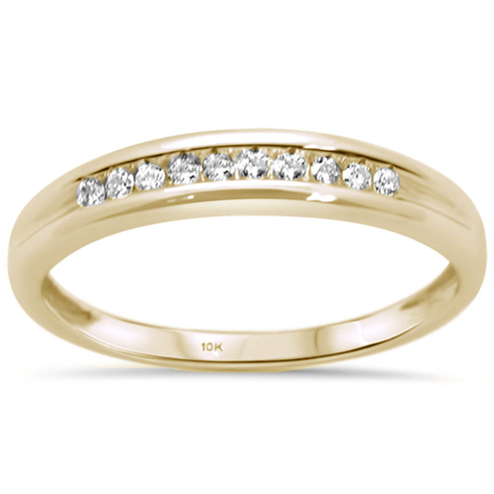 .10ct 10K Yellow Gold Diamond Ladies WEDDING Band Ring Size 6.5