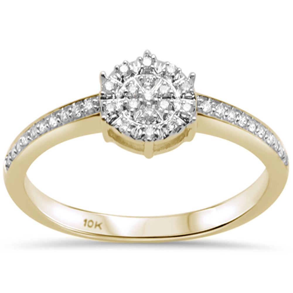 .18ct G SI 10K Yellow Gold Diamond Solitaire Engagement RING Size 6.5