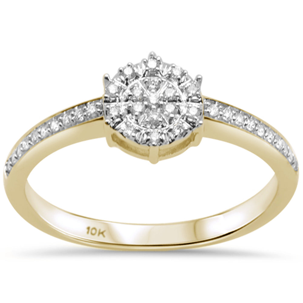 .18ct G SI 10K Yellow Gold DIAMOND Solitaire Engagement Ring Size 6.5