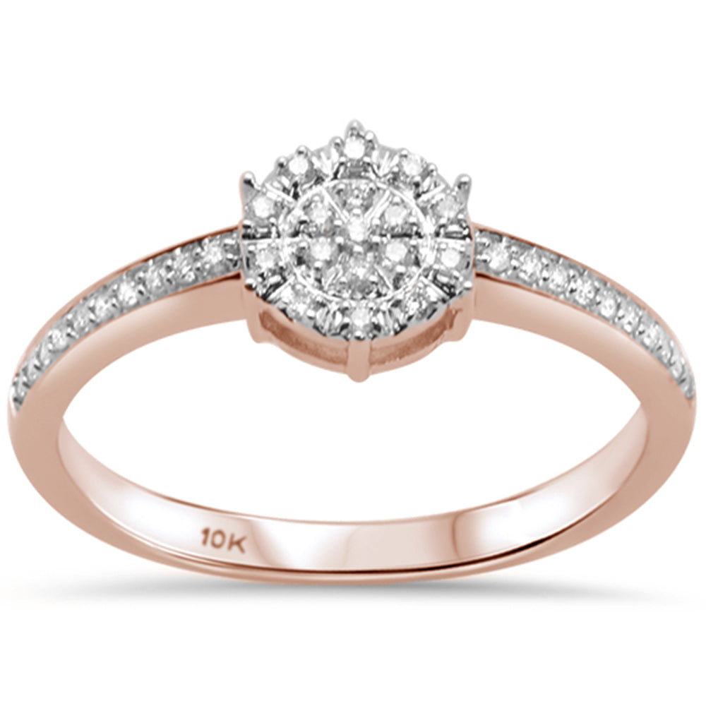.15ct G SI 10K Rose Gold Diamond Solitaire Engagement RING Size 6.5