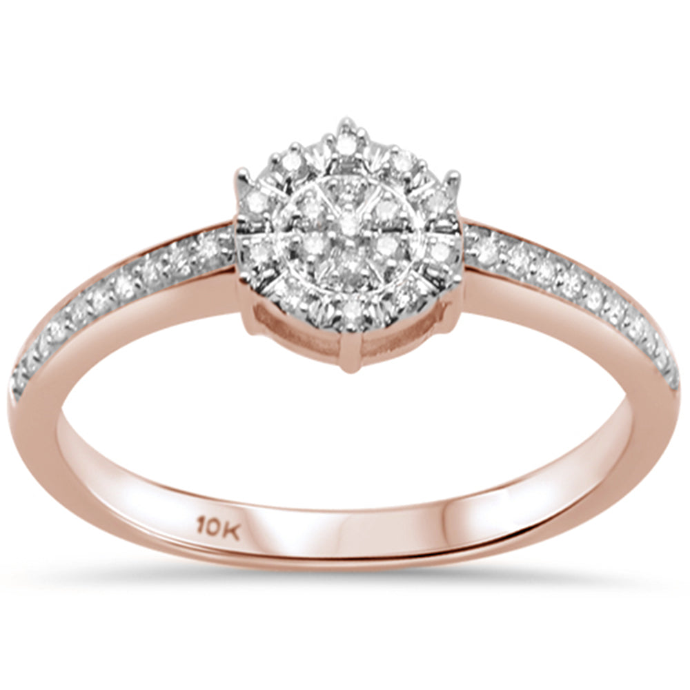 .15ct G SI 10K Rose GOLD Diamond Solitaire Engagement Ring Size 6.5