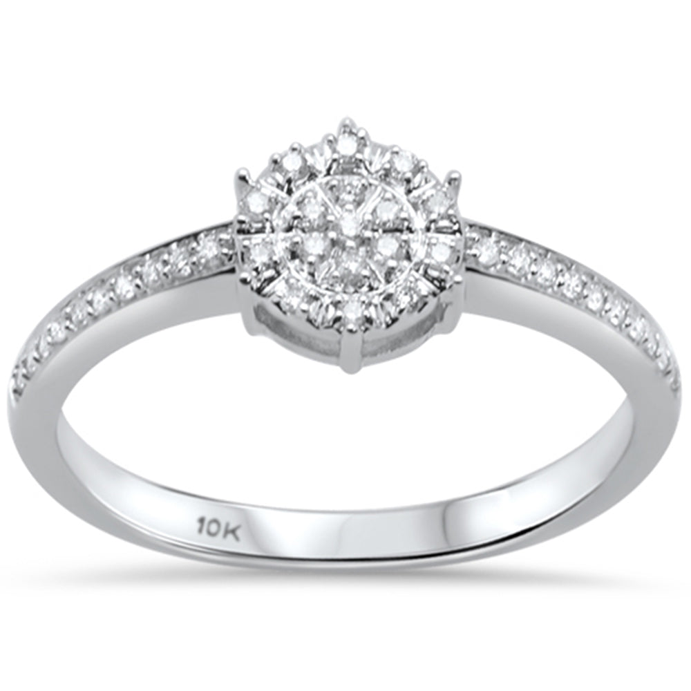 .15ct G SI 10K White Gold Diamond Solitaire Engagement RING Size 6.5