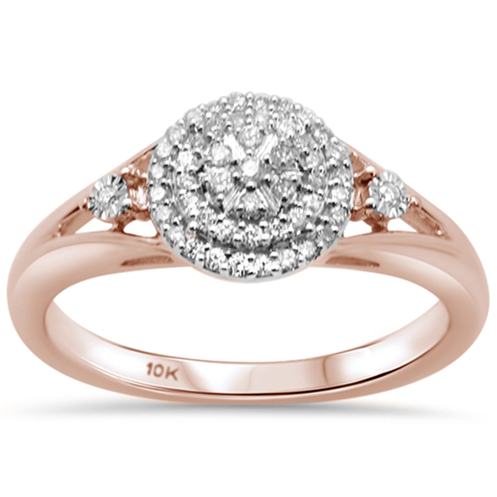 .20ct G SI 10K Rose Gold Diamond Engagement RING Size 6.5