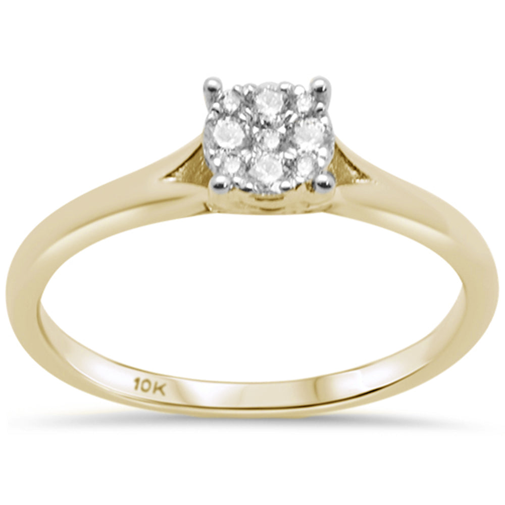 .15ct G SI 10K Yellow Gold DIAMOND Solitaire Engagement Ring Size 6.5