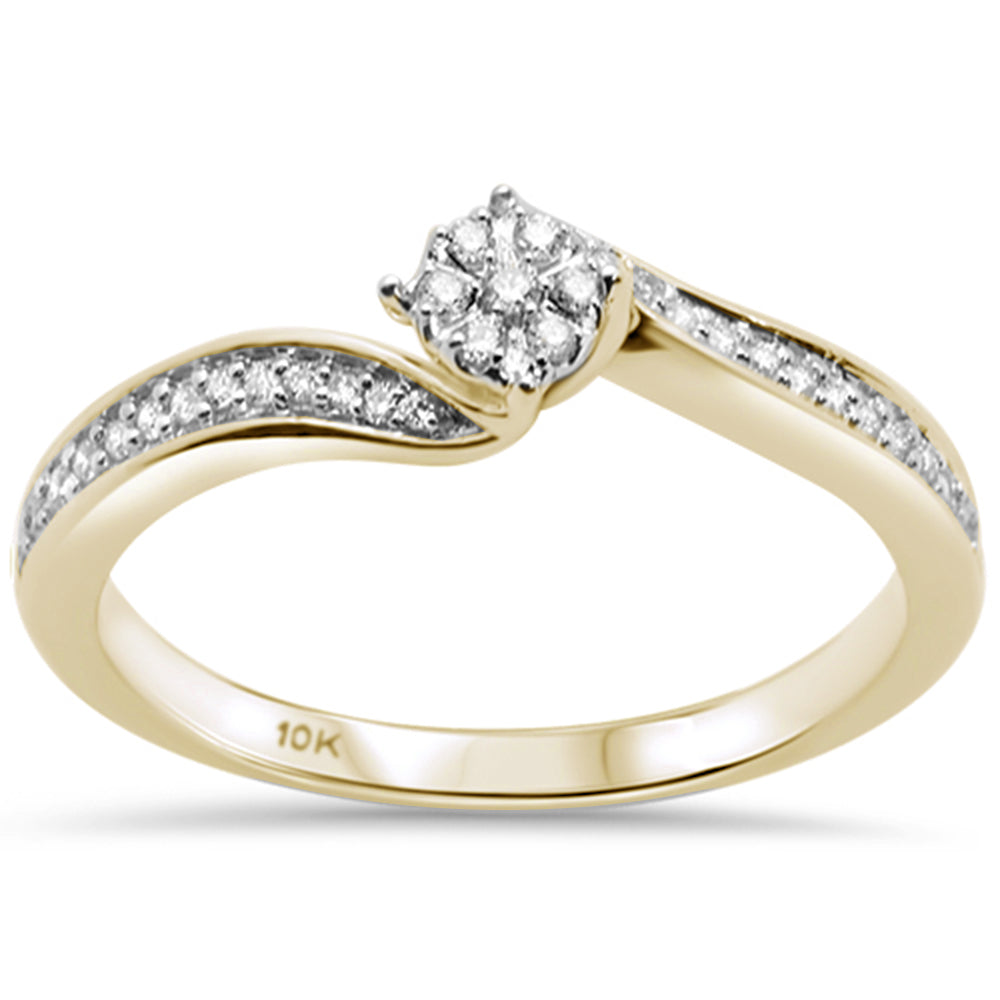 .16ct G SI 10K Yellow Gold Diamond Solitaire Engagement RING Size 6.5