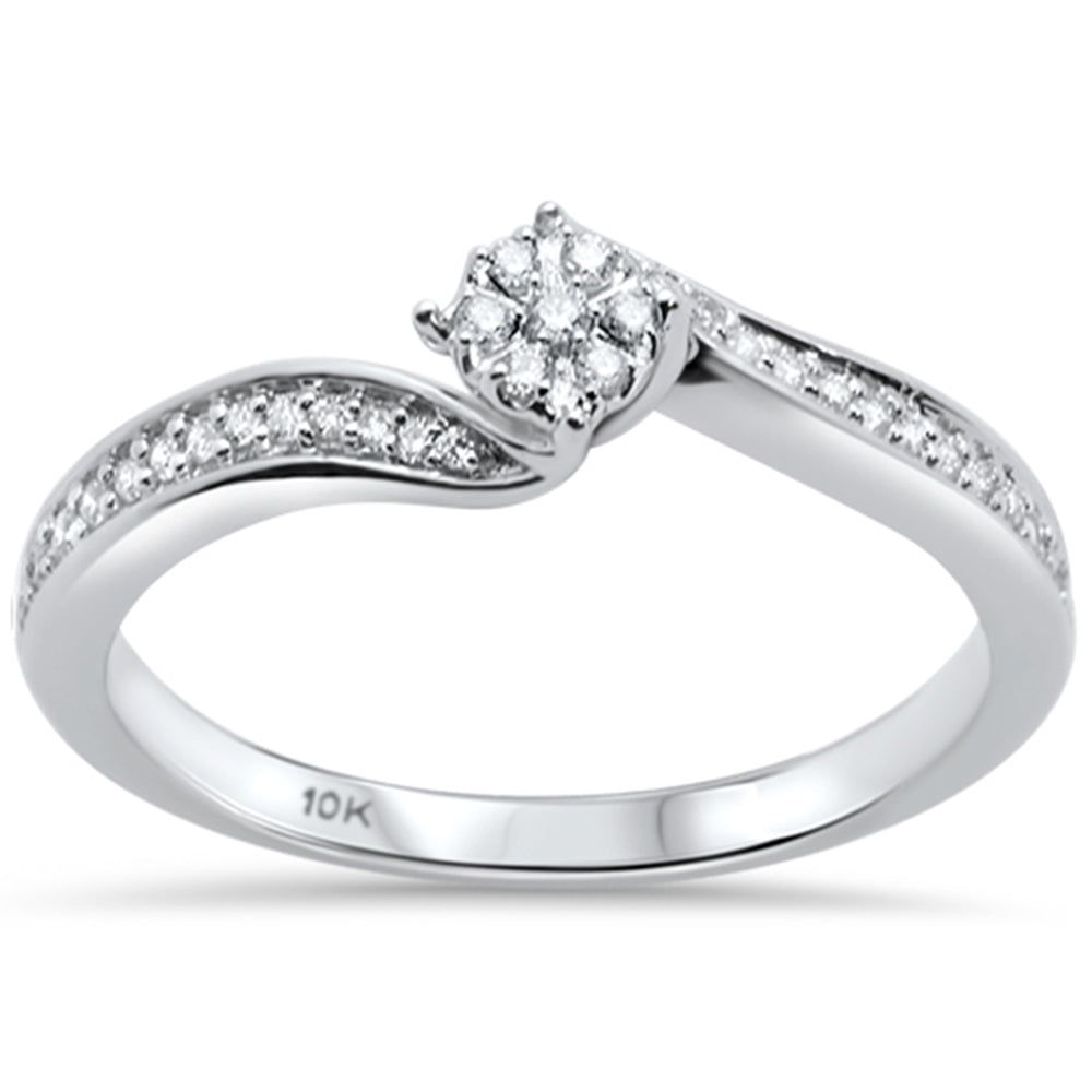 .15ct G SI 10K White Gold Diamond Solitaire Engagement RING Size 6.5