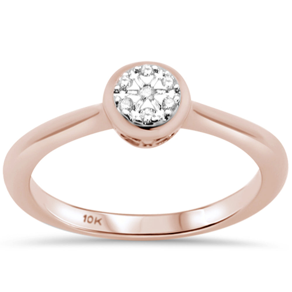 .05ct G SI 10K Rose Gold Diamond Solitaire Engagement RING Size 6.5