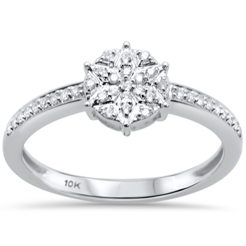 .17ct G SI 10K White GOLD Diamond Engagement Promise Ring