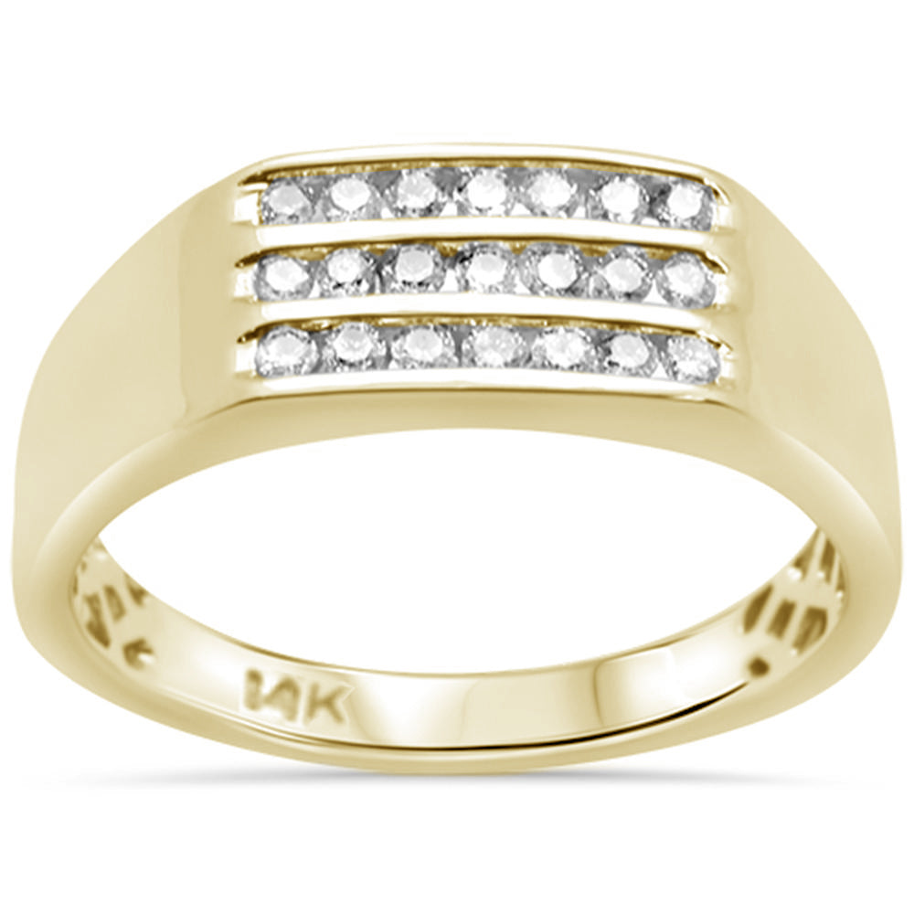 ''SPECIAL! .33ct 14K Yellow GOLD Diamond Men's Ring Band Size 10''