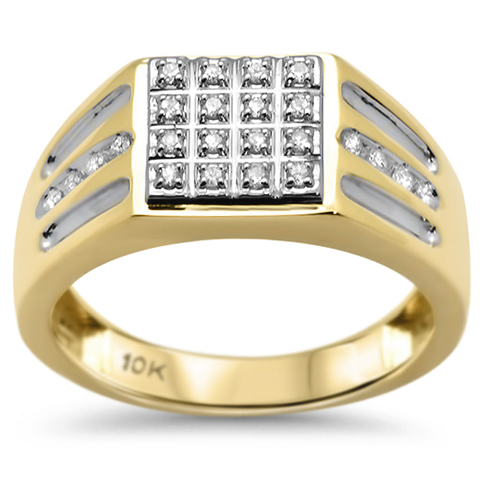 ''SPECIAL! .25ct F SI 10K Yellow Gold Men's DIAMOND Band Fashion Ring Size 10''