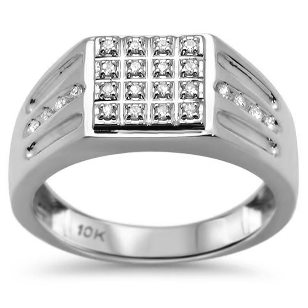 ''SPECIAL! .26CT G SI 10KT White Gold Men's DIAMOND Ring Size 10''