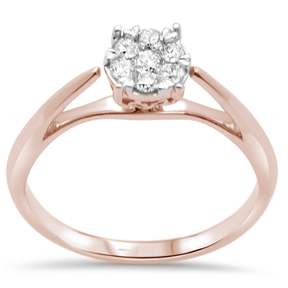 .25ct F SI 14K Rose Gold Solitaire Diamond Engagement RING Size 6.5