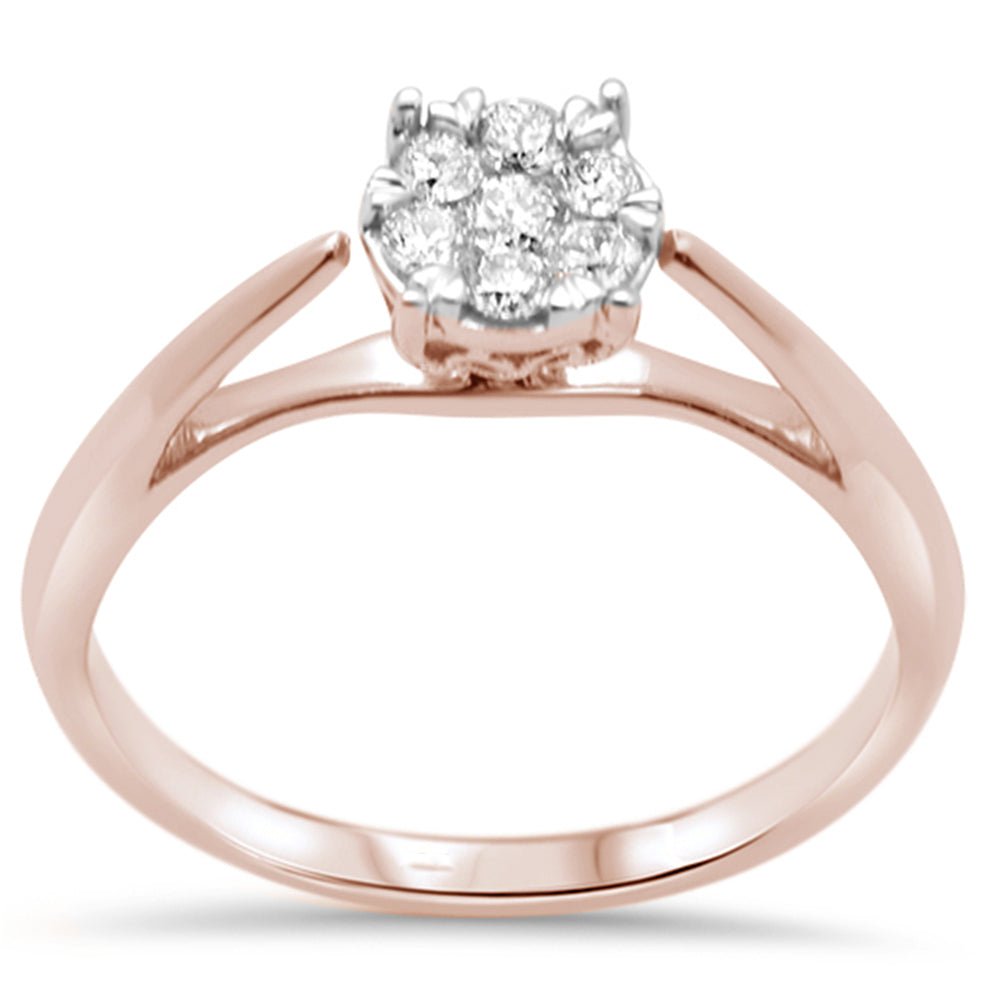 .25ct F SI 14K Rose GOLD Solitaire Diamond Engagement Ring Size 6.5